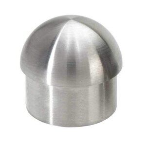 NEW Domed Flat End Cap Brushed Nickle OD Bar Foot Rail